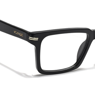 Voyage Glaze Black Rectangle Acetate Eyeglasses for Men & Women (FPK26013FMG8635)