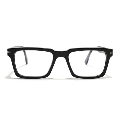 Voyage Glaze Black Rectangle Acetate Eyeglasses for Men & Women (FPK26013FMG8635)