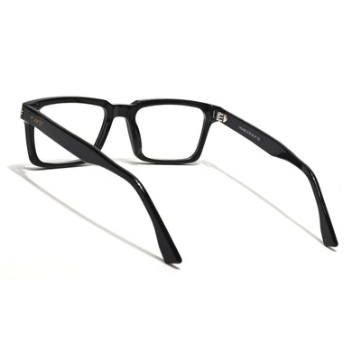 Voyage Glaze Black Rectangle Acetate Eyeglasses for Men & Women (FPK26013FMG8635)