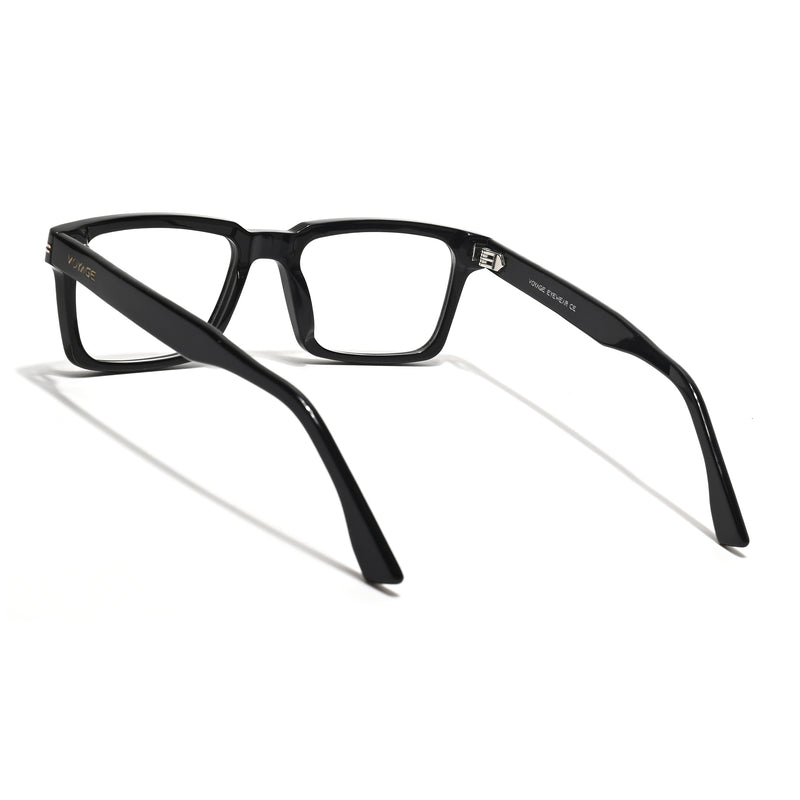 Voyage Glaze Black Rectangle Acetate Eyeglasses for Men & Women (FPK26013FMG8635)