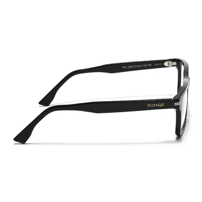 Voyage Glaze Black Rectangle Acetate Eyeglasses for Men & Women (FPK26013FMG8635)
