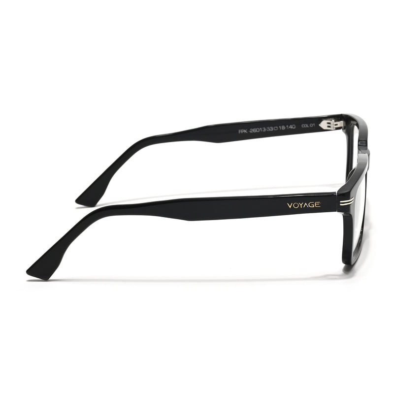 Voyage Glaze Black Rectangle Acetate Eyeglasses for Men & Women (FPK26013FMG8635)