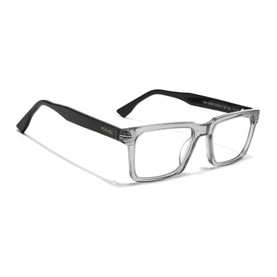 Voyage Glaze Grey Rectangle Acetate Eyeglasses for Men & Women (FPK26013FMG8636)