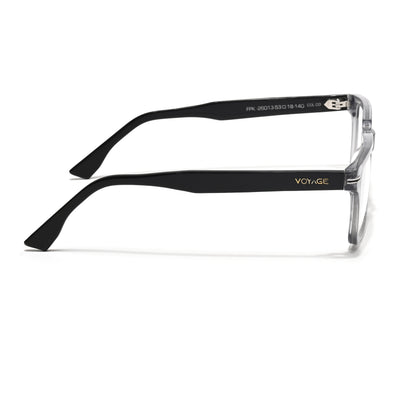 Voyage Glaze Grey Rectangle Acetate Eyeglasses for Men & Women (FPK26013FMG8636)