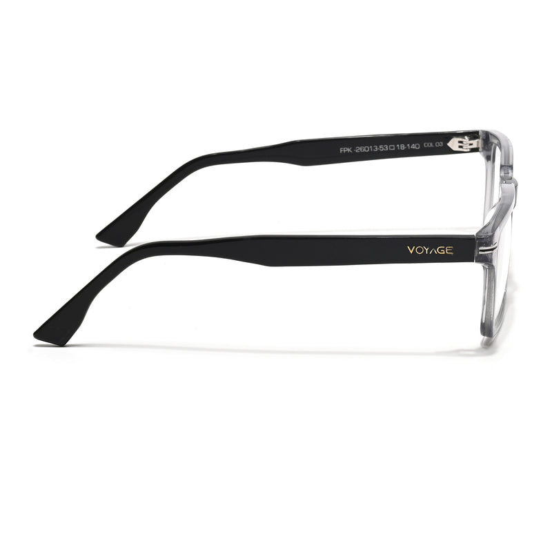 Voyage Glaze Grey Rectangle Acetate Eyeglasses for Men & Women (FPK26013FMG8636)
