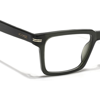 Voyage Glaze Green Rectangle Acetate Eyeglasses for Men & Women (FPK26013FMG8638)