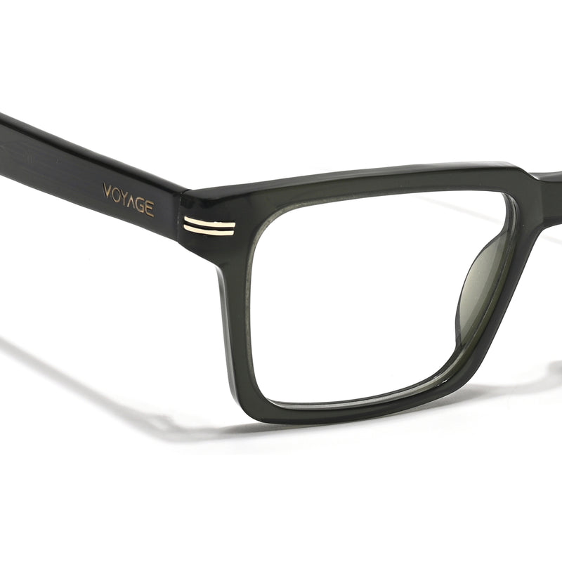 Voyage Glaze Green Rectangle Acetate Eyeglasses for Men & Women (FPK26013FMG8638)