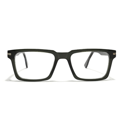 Voyage Glaze Green Rectangle Acetate Eyeglasses for Men & Women (FPK26013FMG8638)