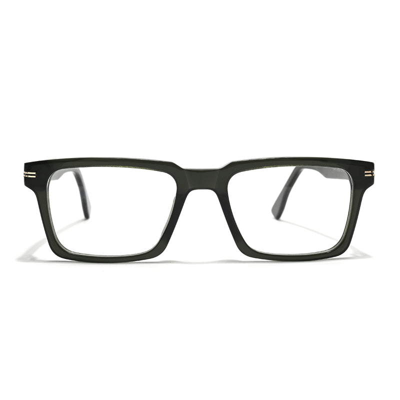 Voyage Glaze Green Rectangle Acetate Eyeglasses for Men & Women (FPK26013FMG8638)