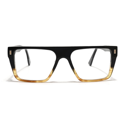 Voyage Glaze Black & Yellow Wayfarer Acetate Eyeglasses for Men & Women (FPK26014FMG8645)