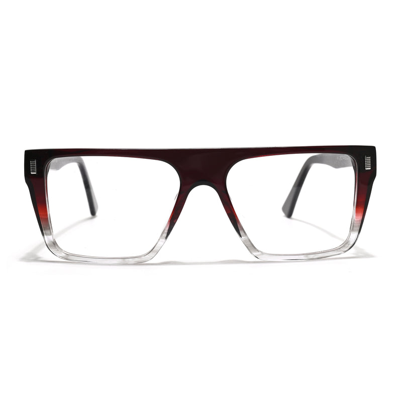 Voyage Glaze Wine Wayfarer Acetate Eyeglasses for Men & Women (FPK26014FMG8647)