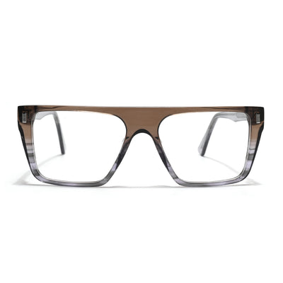 Voyage Glaze Brown Wayfarer Acetate Eyeglasses for Men & Women (FPK26014FMG8648)