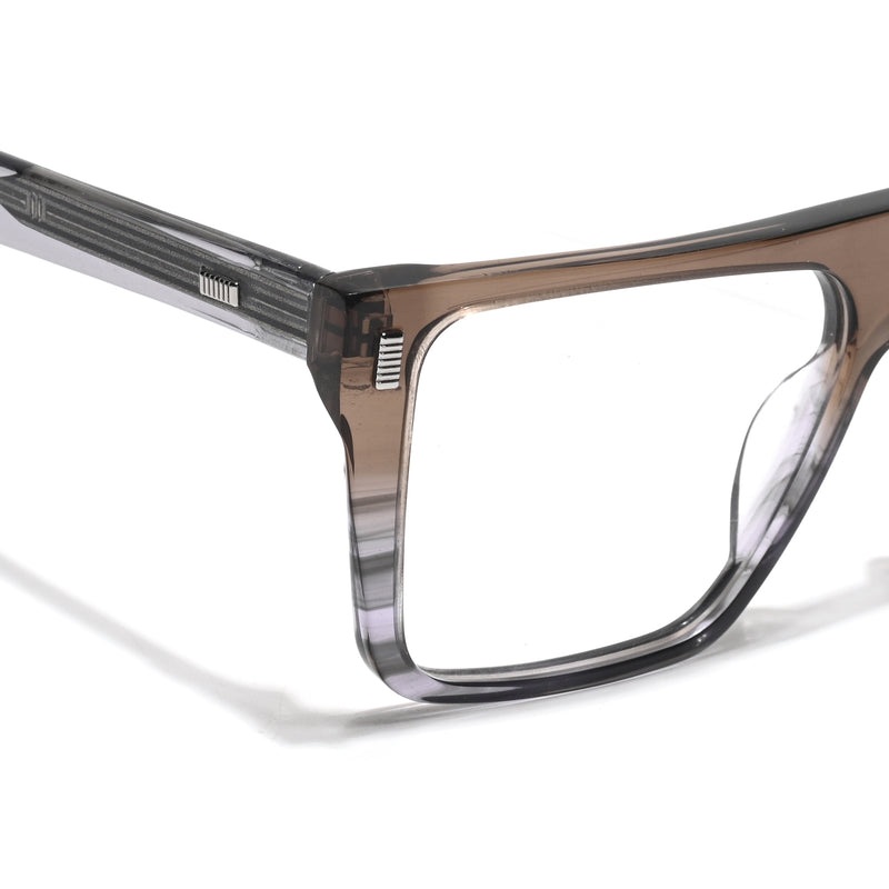 Voyage Glaze Brown Wayfarer Acetate Eyeglasses for Men & Women (FPK26014FMG8648)