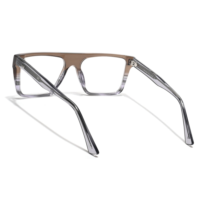 Voyage Glaze Brown Wayfarer Acetate Eyeglasses for Men & Women (FPK26014FMG8648)