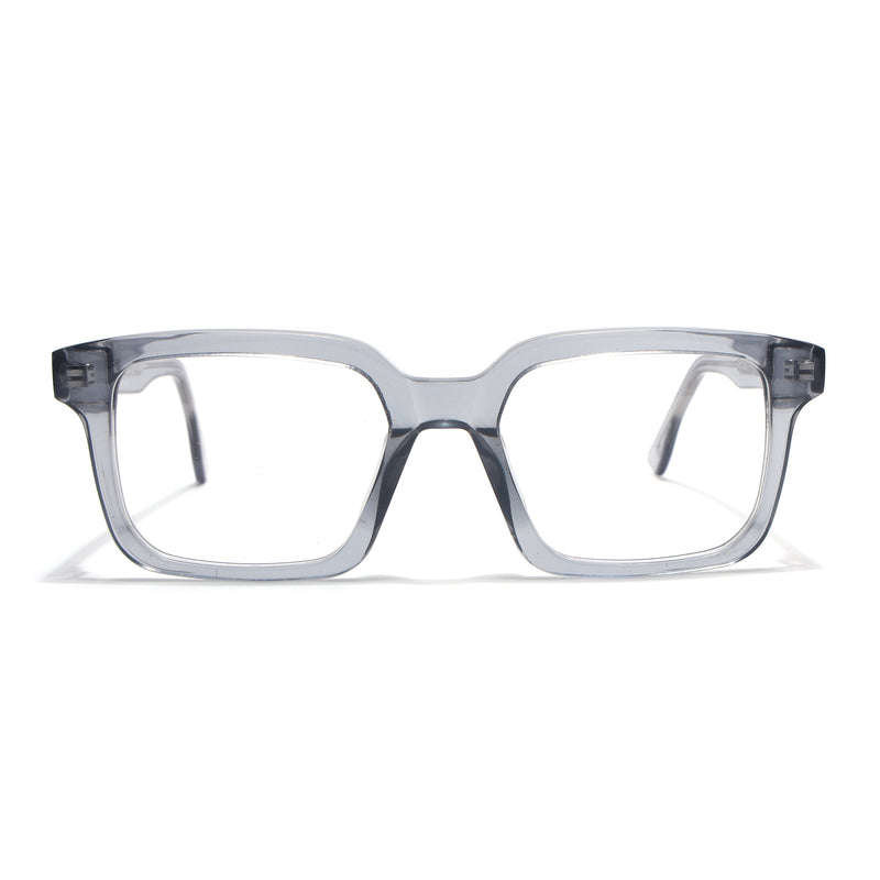 Voyage Glaze Grey Square Acetate Eyeglasses for Men & Women (FPK26015FMG8656)