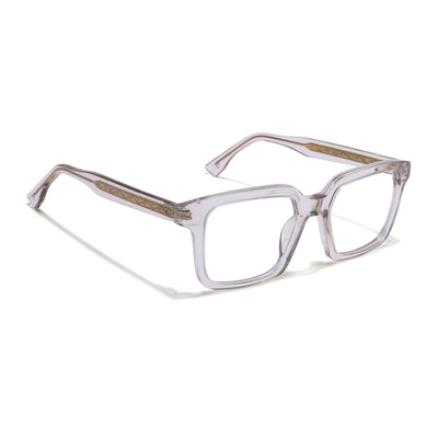 Voyage Glaze Transparent Square Acetate Eyeglasses for Men & Women (FPK26015FMG8657)