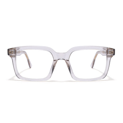 Voyage Glaze Transparent Square Acetate Eyeglasses for Men & Women (FPK26015FMG8657)