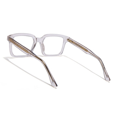 Voyage Glaze Transparent Square Acetate Eyeglasses for Men & Women (FPK26015FMG8657)