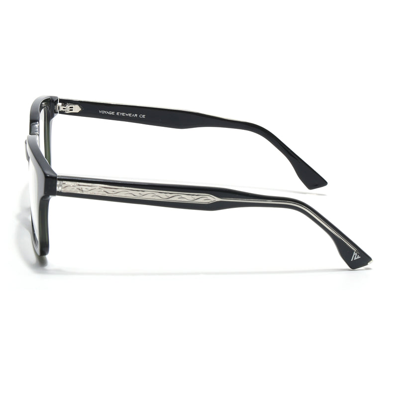 Voyage Glaze Green Square Acetate Eyeglasses for Men & Women (FPK26015FMG8658)