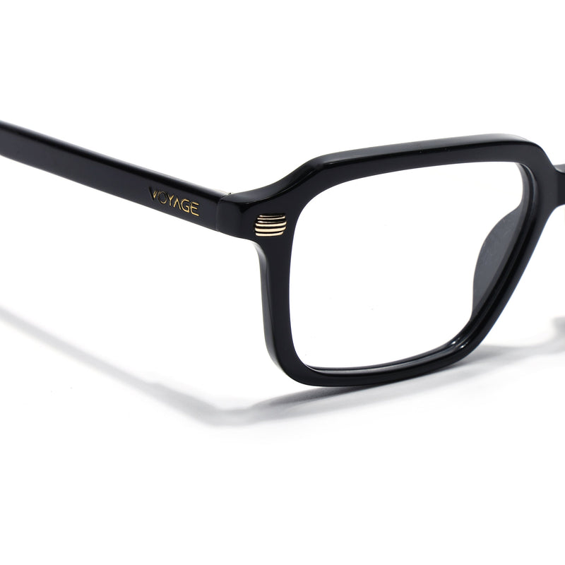 Voyage Glaze Black Rectangle Eyeglasses for Men & Women (FPK26016FMG8094)
