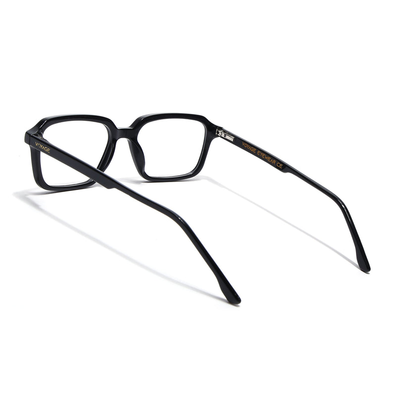 Voyage Glaze Black Rectangle Eyeglasses for Men & Women (FPK26016FMG8094)