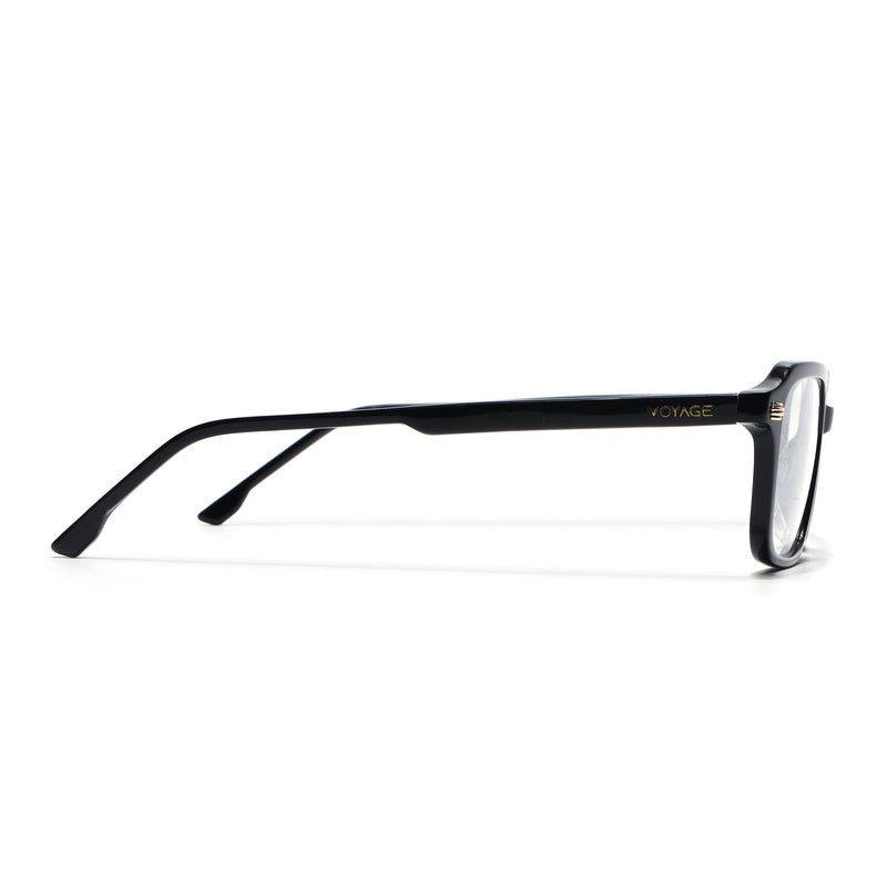 Voyage Glaze Black Rectangle Eyeglasses for Men & Women (FPK26016FMG8094)