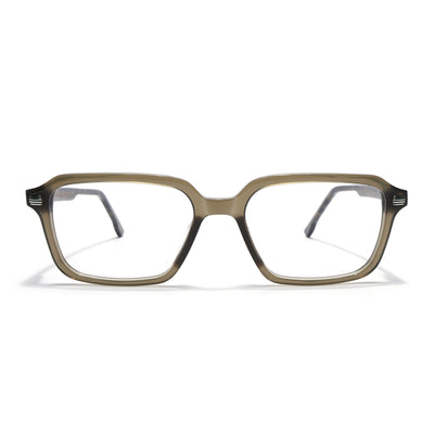 Voyage Glaze Olive Rectangle Eyeglasses for Men & Women (FPK26016FMG8095)