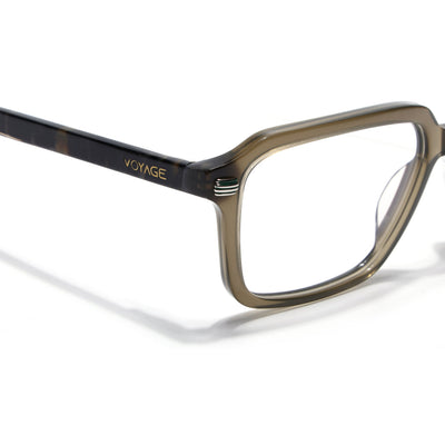 Voyage Glaze Olive Rectangle Eyeglasses for Men & Women (FPK26016FMG8095)