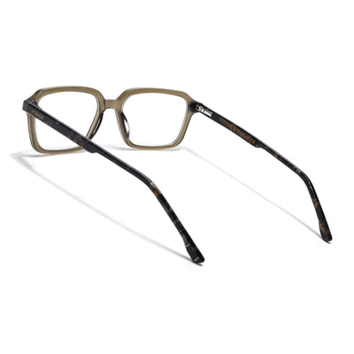 Voyage Glaze Olive Rectangle Eyeglasses for Men & Women (FPK26016FMG8095)