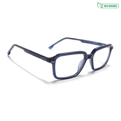 Voyage Glaze Blue Rectangle Eyeglasses for Men & Women (FPK26016FMG8096)