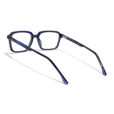 Voyage Glaze Blue Rectangle Eyeglasses for Men & Women (FPK26016FMG8096)