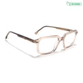 Voyage Glaze Brown Rectangle Eyeglasses for Men & Women (FPK26016FMG8097)