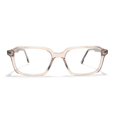 Voyage Glaze Brown Rectangle Eyeglasses for Men & Women (FPK26016FMG8097)