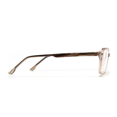 Voyage Glaze Brown Rectangle Eyeglasses for Men & Women (FPK26016FMG8097)