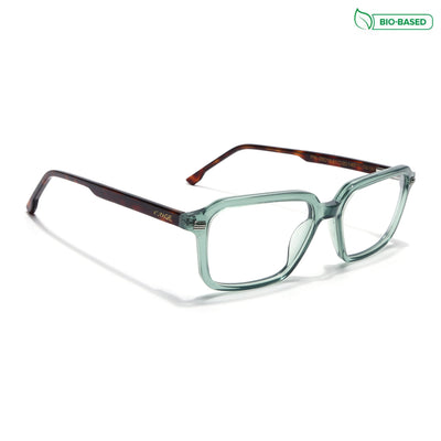 Voyage Glaze Green Rectangle Eyeglasses for Men & Women (FPK26016FMG8098)