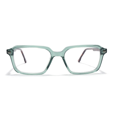Voyage Glaze Green Rectangle Eyeglasses for Men & Women (FPK26016FMG8098)