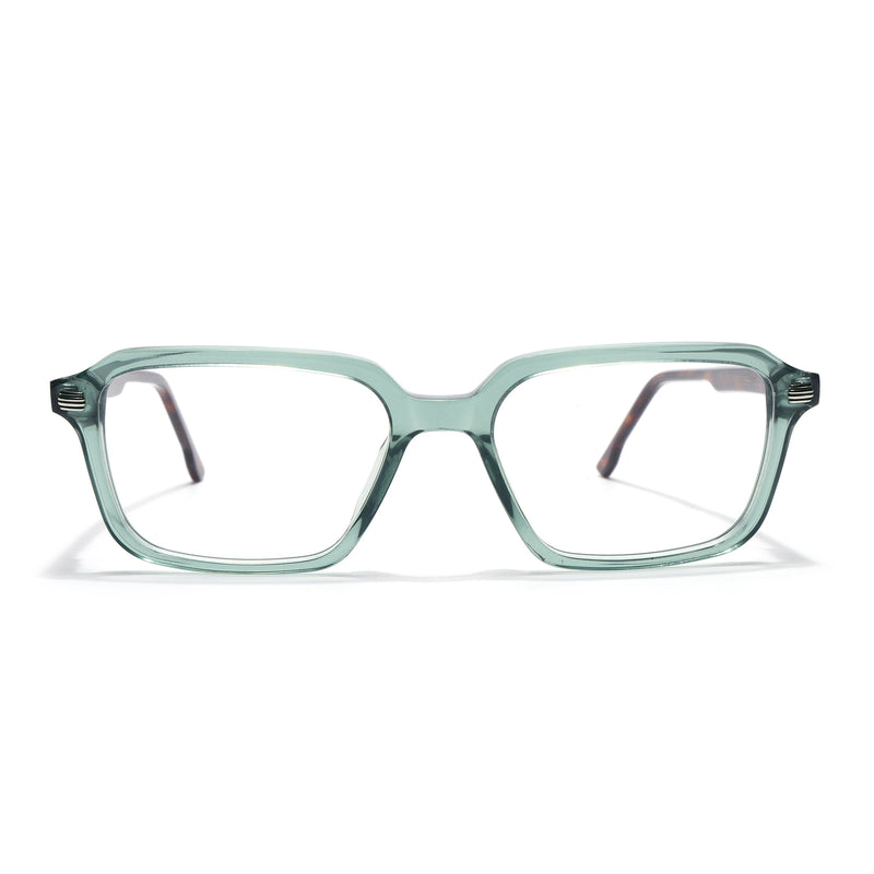 Voyage Glaze Green Rectangle Eyeglasses for Men & Women (FPK26016FMG8098)