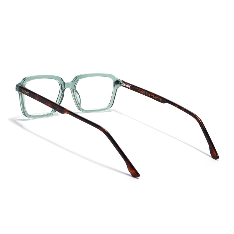 Voyage Glaze Green Rectangle Eyeglasses for Men & Women (FPK26016FMG8098)