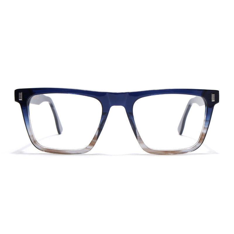 Voyage Glaze Blue Wayfarer Eyeglasses for Men & Women (FPK26017FMG8139)