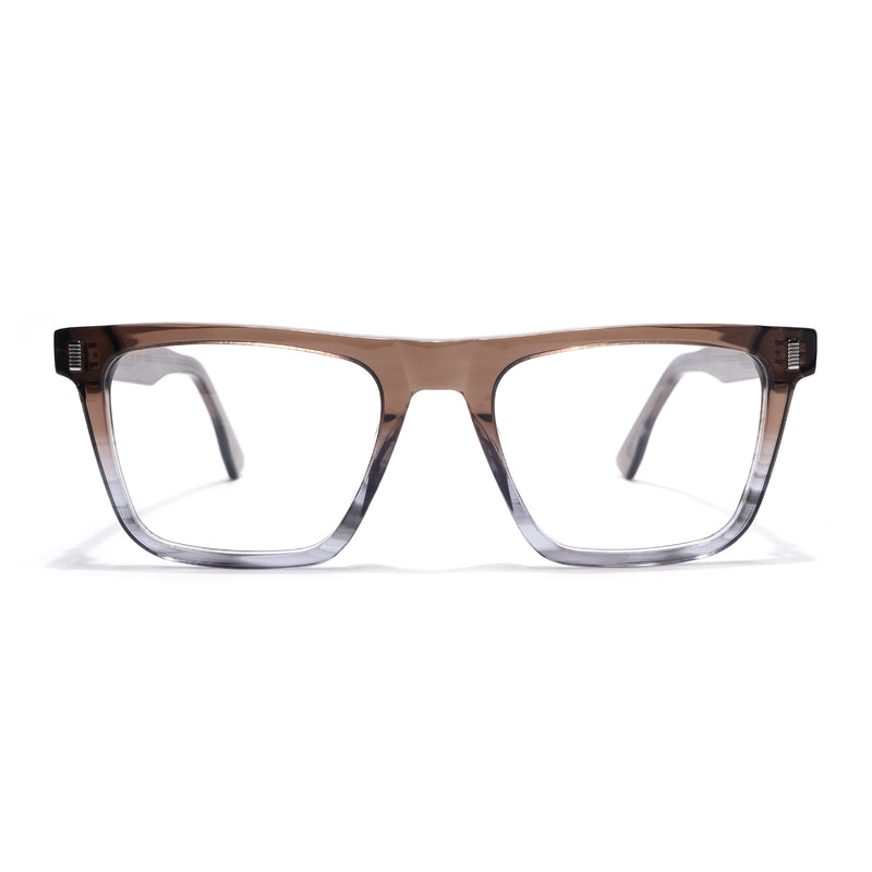 Voyage Glaze Brown Wayfarer Eyeglasses for Men & Women (FPK26017FMG8141)
