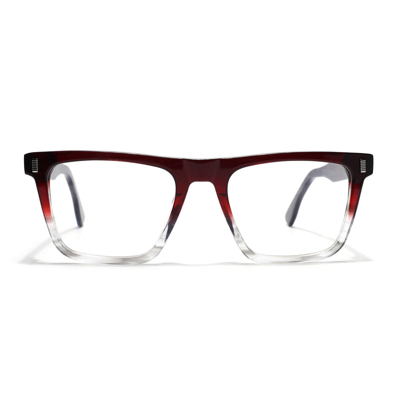Voyage Glaze Red Wayfarer Eyeglasses for Men & Women (FPK26017FMG8142)