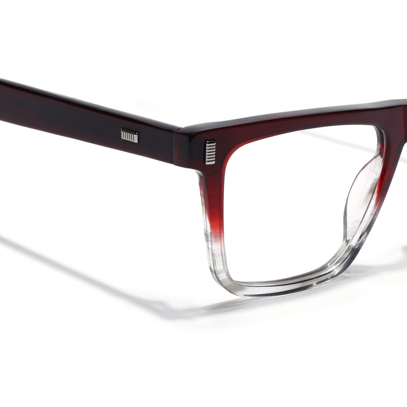 Voyage Glaze Red Wayfarer Eyeglasses for Men & Women (FPK26017FMG8142)