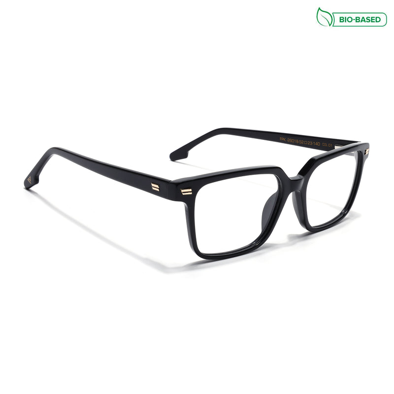 Voyage Glaze Black Wayfarer Eyeglasses for Men & Women (FPK26018FMG8089)