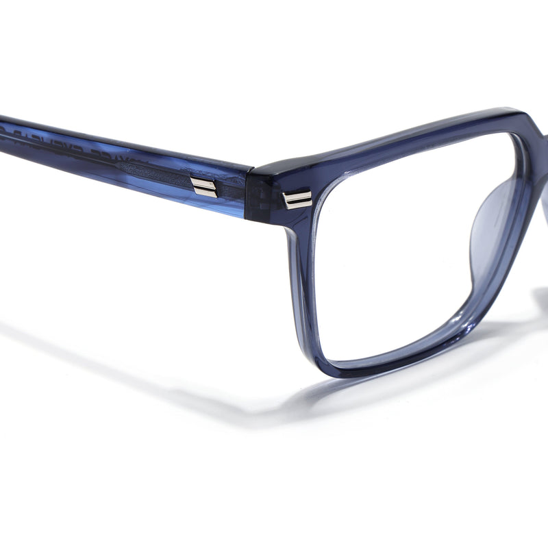 Voyage Glaze Blue Wayfarer Eyeglasses for Men & Women (FPK26018FMG8091)