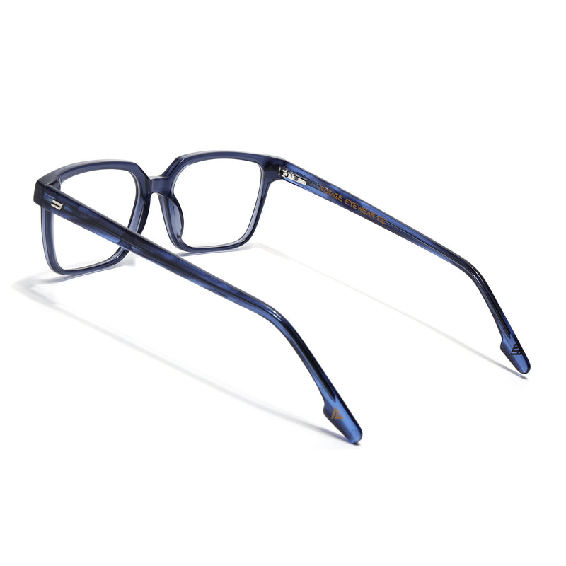 Voyage Glaze Blue Wayfarer Eyeglasses for Men & Women (FPK26018FMG8091)