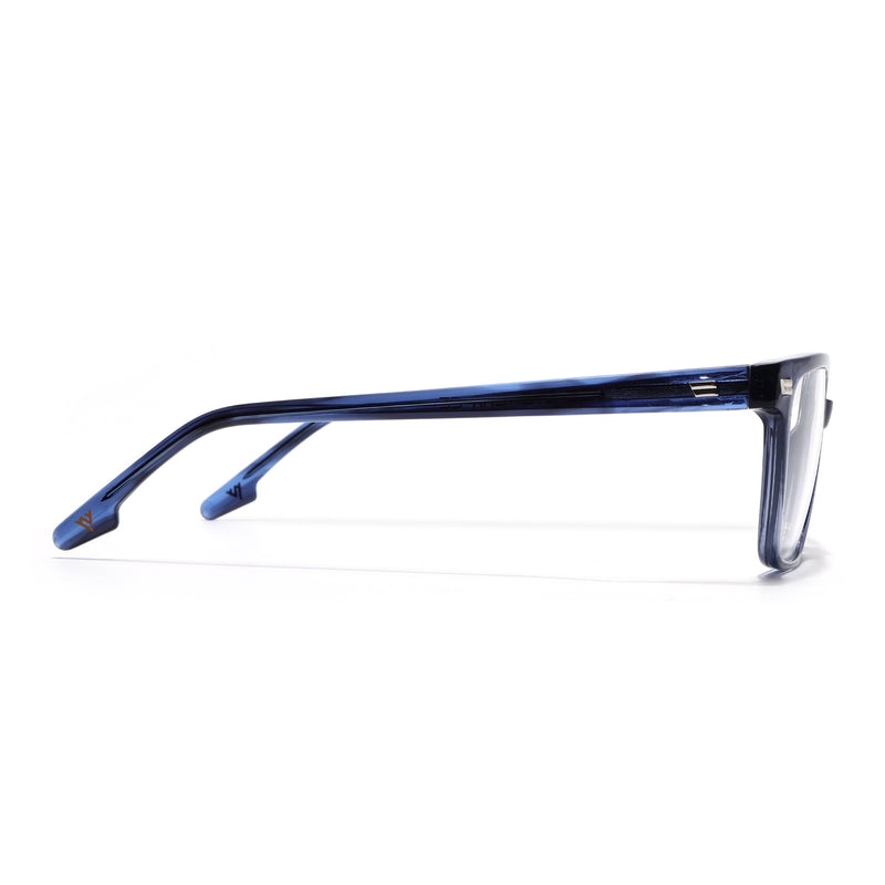 Voyage Glaze Blue Wayfarer Eyeglasses for Men & Women (FPK26018FMG8091)