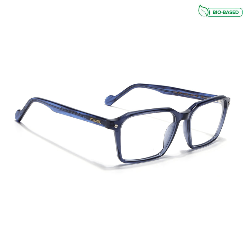 Voyage Glaze Blue Wayfarer Eyeglasses for Men & Women (FPK26019FMG8116)