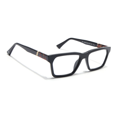 Voyage Glaze Black Rectangle Acetate Eyeglasses for Men & Women (FPK26020FMG8680)