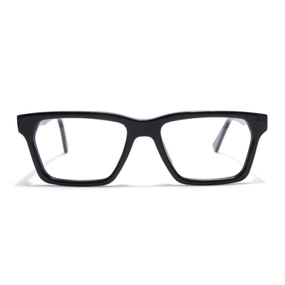 Voyage Glaze Black Rectangle Acetate Eyeglasses for Men & Women (FPK26020FMG8680)