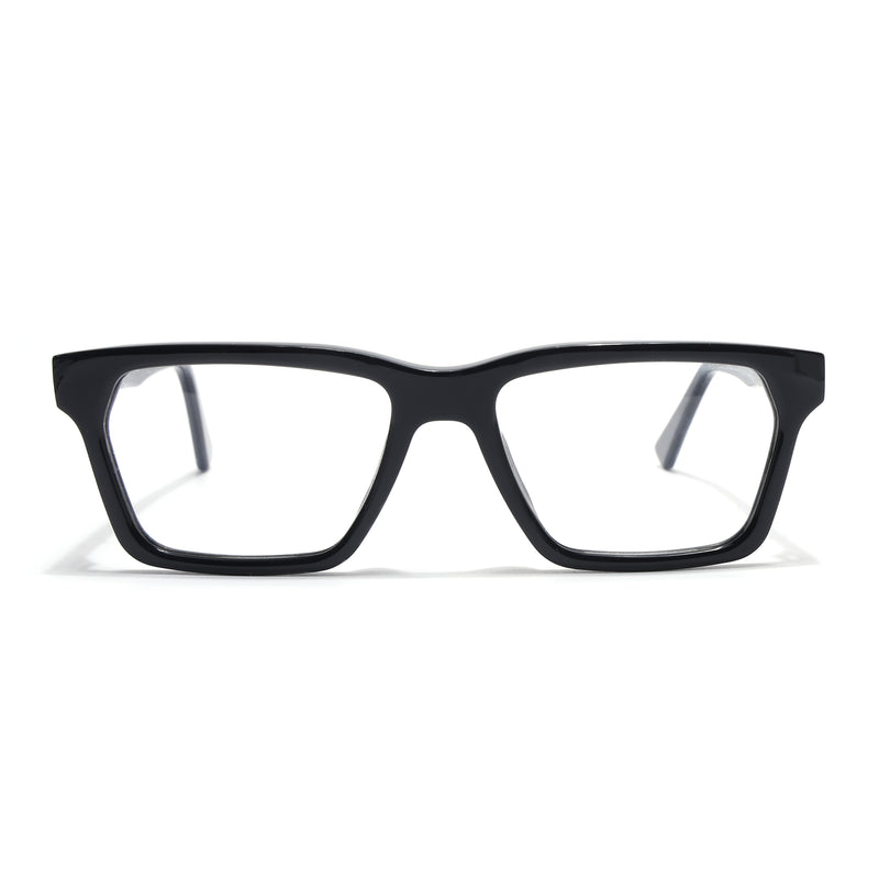 Voyage Glaze Black Rectangle Acetate Eyeglasses for Men & Women (FPK26020FMG8680)